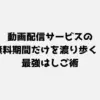 動画配信サービスの無料期間だけを渡り歩く！最強はしご術