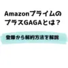 AmazonプライムのプラスGAGAとは？登録から解約方法を解説