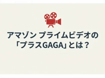Amazonプライムビデオの専門チャンネル「プラスGAGA」の解説ガイド表紙画像