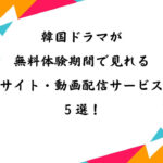 韓国ドラマ 無料で見れるサイト