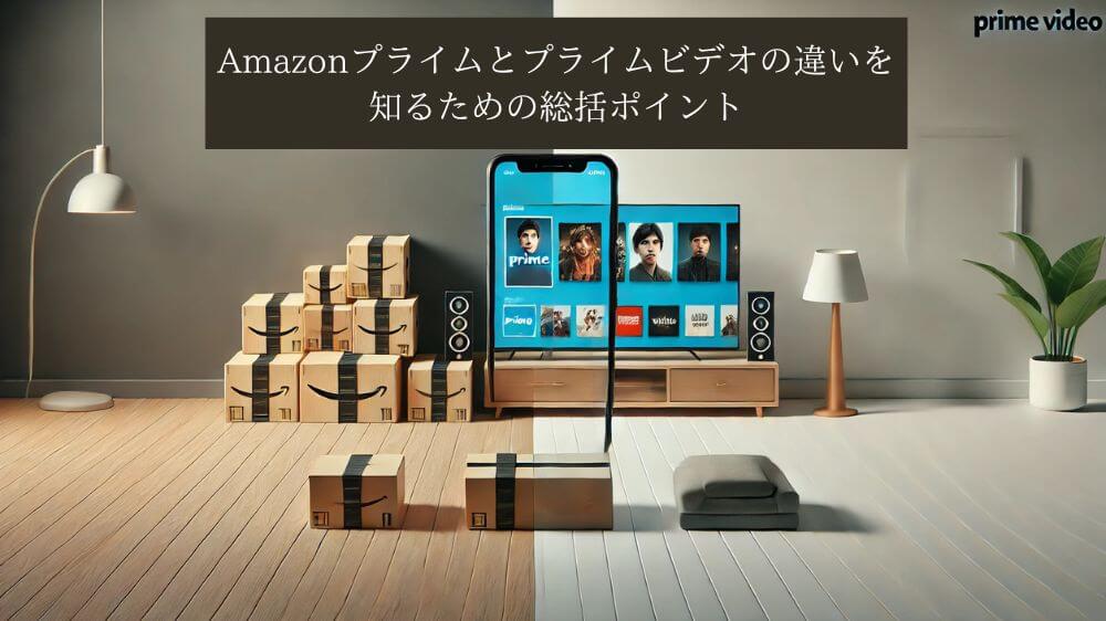 amazonプライムとプライムビデオの違いを知るための総括ポイント