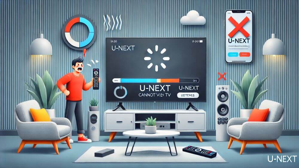 U-NEXT テレビで見れない原因と解決方法