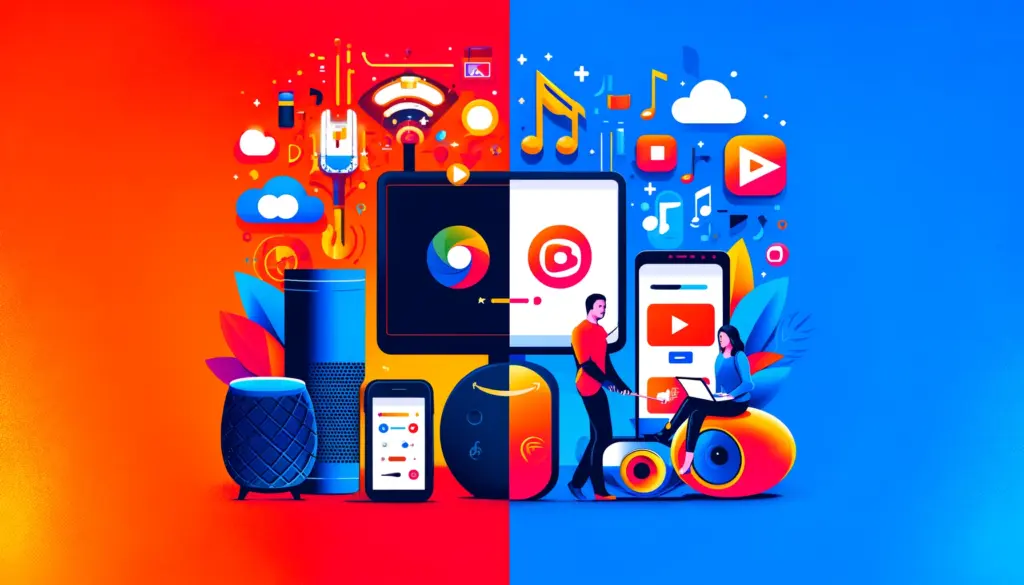 amazon music unlimited youtube music 比較 対応デバイス