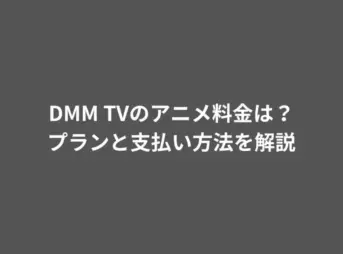 DMM アニメ 料金
