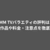 DMM TVバラエティの評判は？独占作品や料金・注意点を徹底解説