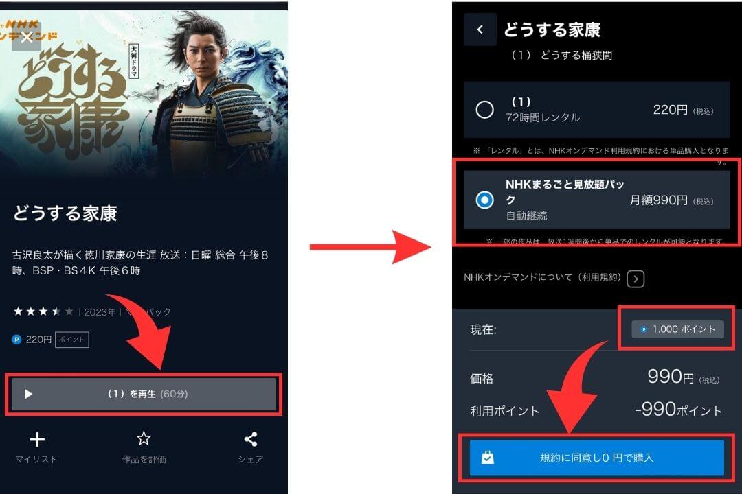 U-NEXT NHKオンデマンド 購入