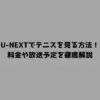 U-NEXTでテニスを見る方法！料金や放送予定を徹底解説