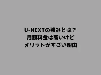 U-NEXTの強みとは？月額料金は高いけどメリットがすごい理由