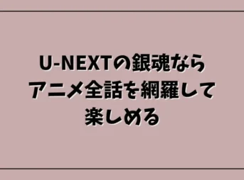 U-NEXTの銀魂ならアニメ全話を網羅して楽しめる