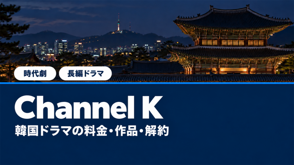 夜の韓国の宮殿の屋根と街の明かり