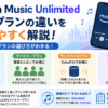 Amazon Music Unlimitedの料金と個人・ファミリー・ワンデバイス・学生プランの違いを解説するアイキャッチ画像